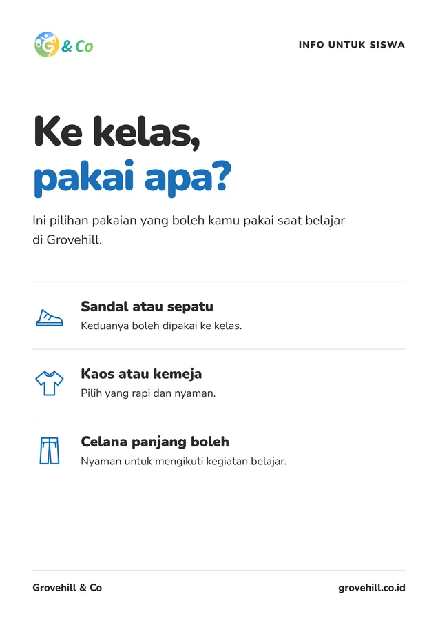 Ke kelas, pakai apa?